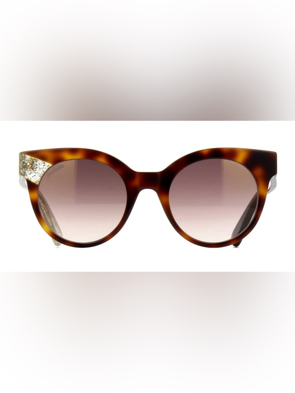 Jimmy Choo Tortoiseshell and Glitter Sunglasses with Brown Gradient Lenses